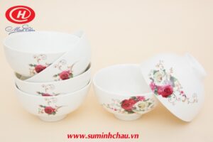 Bộ 6 Chén Cơm Minh Châu Hoa 8 - MC-BQ 06-04 Bộ 6 chén cơm Minh Châu hoa 8