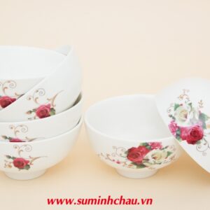 Bộ 6 chén cơm Minh Châu hoa 8