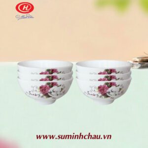 Bộ 6 chén cơm Minh Châu hoa 8