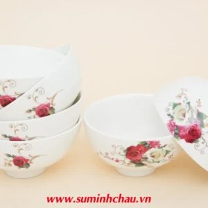 Bộ 6 Chén Cơm Minh Châu Hoa 8 – MC-BQ 06-04