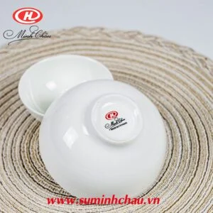 Bộ 6 Chén Cơm Minh Châu Sứ Trắng - MC-BQ 06-01 Chén Cơm Minh Châu Sứ Trắng