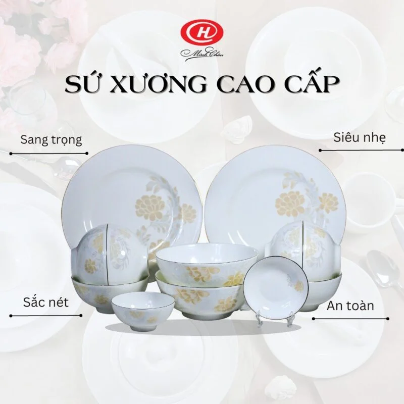 Tìm Đại Lý Gốm Sứ Minh Châu Cấp 1 Toàn Quốc bát đĩa sứ minh châu