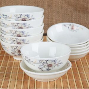 Bộ 6 Chén Cơm Minh Châu Hoa 7 - MC-BQ 06-03 Bộ sản phẩm chén đĩa Minh Châu hoa 7