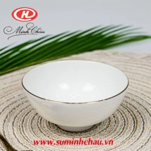 Chén Chấm Sứ Xương Minh Châu Cao Cấp Viền Vàng