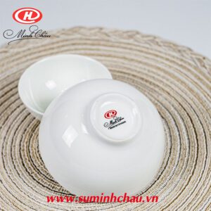 Bộ 6 Chén Cơm Minh Châu Sứ Trắng - MC-BQ 06-01 Chén Cơm Minh Châu Sứ Trắng
