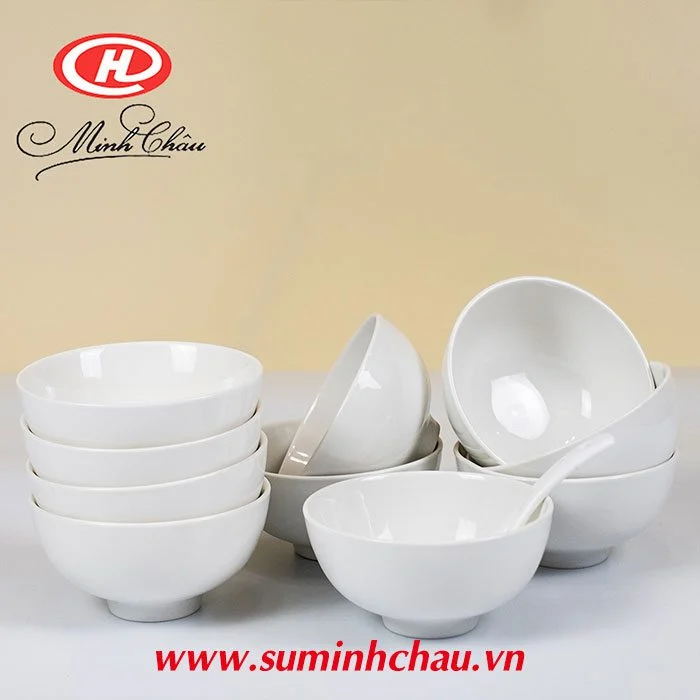 Chén Cơm Minh Châu Sứ Trắng - MC-C06 Chén cơm Minh Châu sứ trắng MC-C06