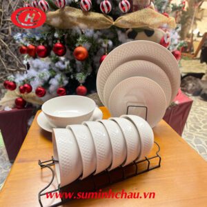 Chén Cơm Sứ Minh Châu Vằn Sần Cao Cấp - MC-CV06 Chén Cơm Sứ Minh Châu Vằn Sần Cao Cấp