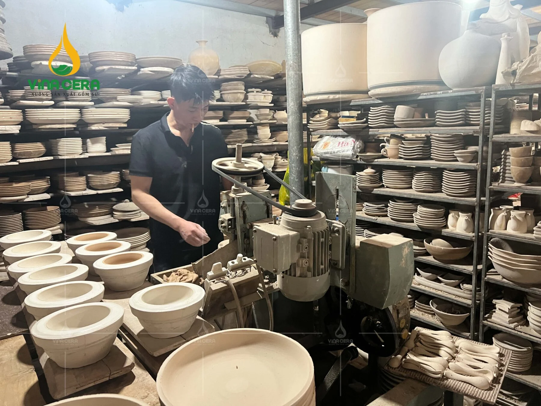 xưởng sản xuất bát đĩa