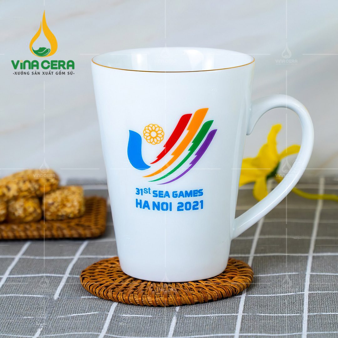 Xưởng sản xuất ly sứ in logo