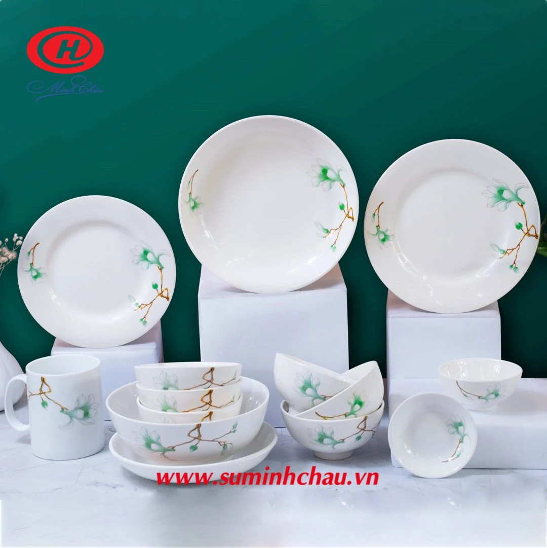 Top 10 Quà Tặng Tết Cao Cấp Ý Nghĩa Bộ bàn ăn Sứ Minh Châu hoa ly