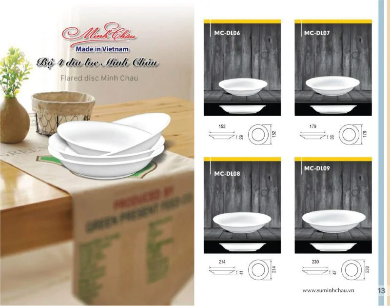 Mua bộ chén dĩa hàn quốc đẹp, bát đĩa giá gốc Đĩa Sứ Minh Châu