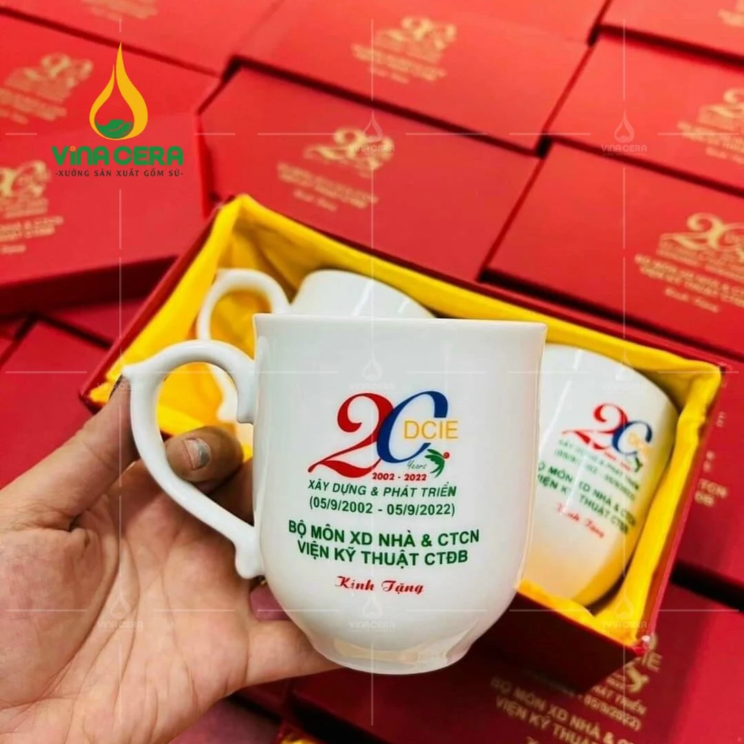 Gốm Sứ Việt – cửa hàng sứ Minh Châu đáng tin cậy Xưởng sản xuất ly sứ in logo
