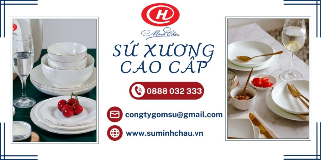 Đĩa Vuông Sứ Trắng Minh Châu Viền Vàng 21cm - MC-DVC21KV su minh chau hotline