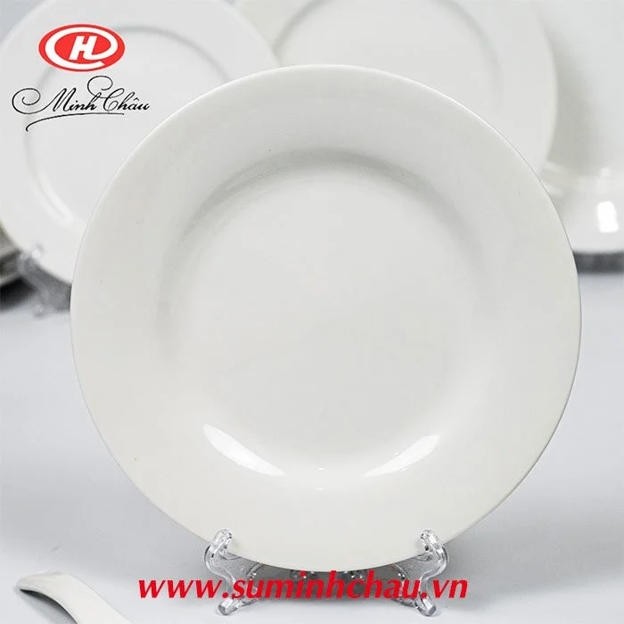dia-bang-su-trang-minh-chau-18cm-mc-d07 (1) Đĩa bằng sứ trắng Minh Châu 18cm