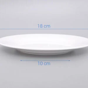 Đĩa Bằng Sứ Trắng Minh Châu 18cm - MC-D07