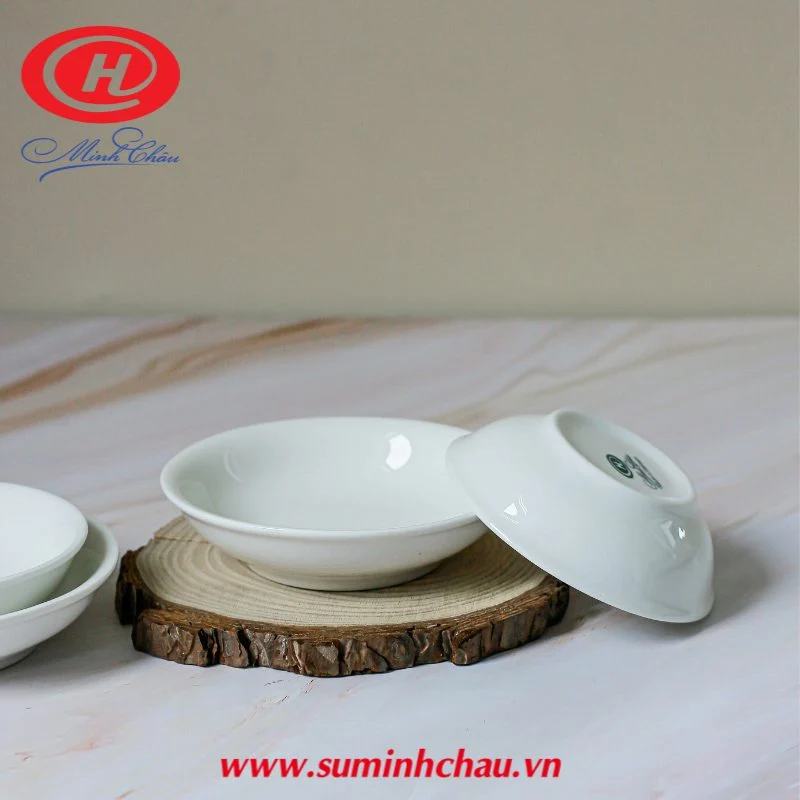 Xưởng Gốm Sứ – địa chỉ cung cấp sứ Minh Châu cao cấp nhất hiện nay Đĩa Chấm Sứ Trắng Minh Châu - MC-D01