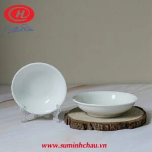 Đĩa Chấm Sứ Trắng Minh Châu - MC-D01