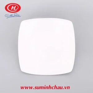 Đĩa Vuông Sứ Trắng Minh Châu 21cm - MC-DVC21