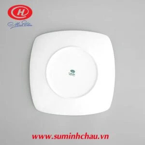 Đĩa Vuông Sứ Trắng Minh Châu 21cm - MC-DVC21