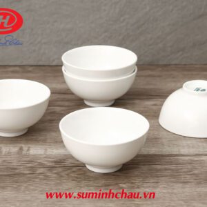 Chén Cơm Sứ Minh Châu Trắng - MC-CH04 Chén cơm sứ Minh Châu trắng MC-CH04