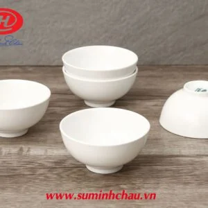 Chén cơm sứ Minh Châu trắng MC-CH04