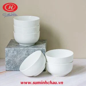 Chén Cơm Sứ Trắng Minh Châu MC-C07