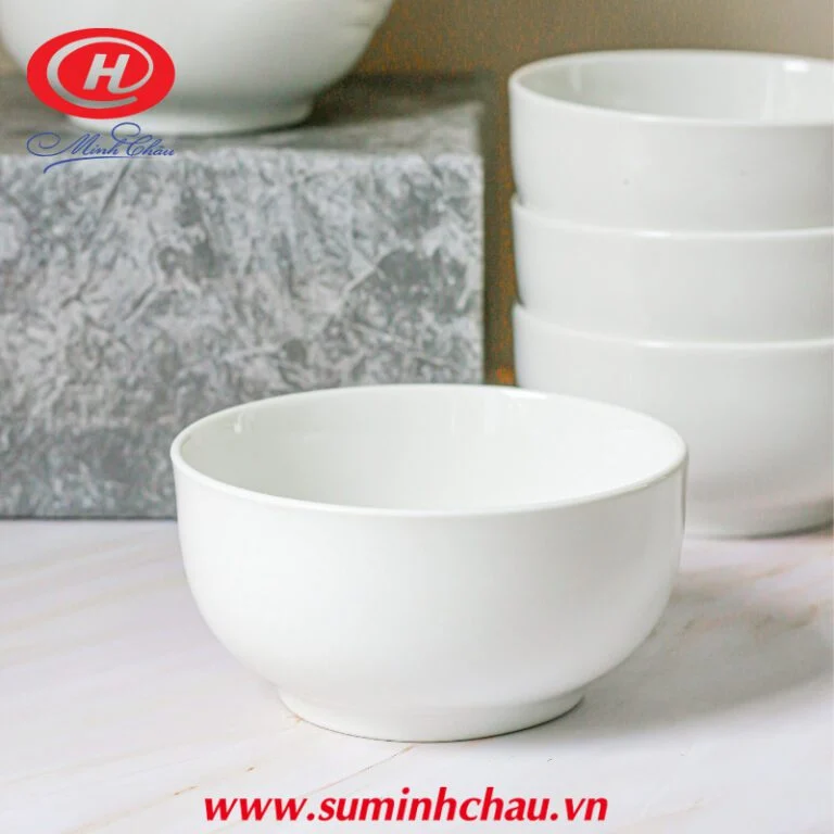 Chén Cơm Sứ Trắng Minh Châu MC-C07