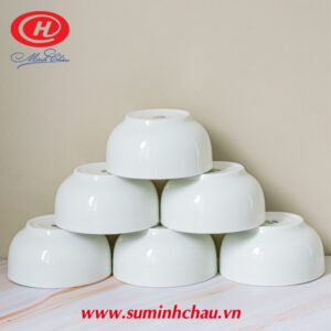 Chén Cơm Sứ Trắng Minh Châu MC-C07 Chén Cơm Sứ Trắng Minh Châu MC-C07