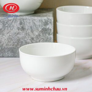 Chén Cơm Sứ Trắng Minh Châu MC-C07
