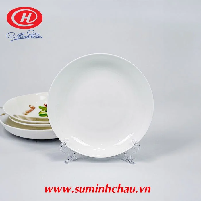 Đĩa Sứ Minh Châu Lòng Sâu Trắng Trơn - MC-DHS07