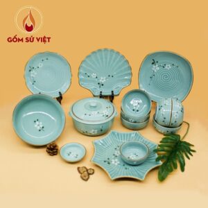 Bát đĩa gốm sứ bát tràng cao cấp