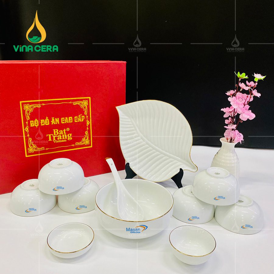Mua Bát Đĩa Sứ In Logo Ở Đâu ? Xưởng Bát Đĩa Xuất Khẩu Bát đĩa in logo