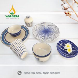 Bát đĩa nhà hàng gốm cổ