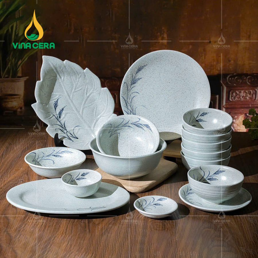 Địa chỉ kho cung cấp bát đĩa sứ trắng – tô chén sứ trắng Bát đĩa nhà hàng men tấm xanh