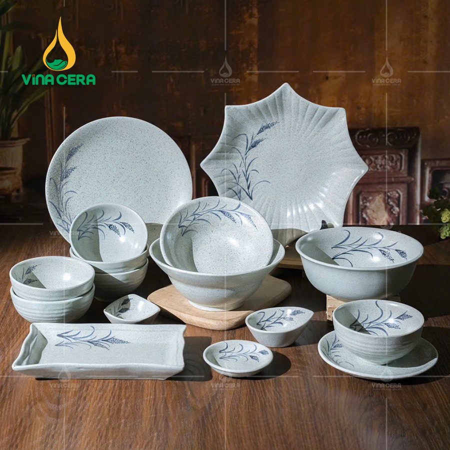 Chuyên cung cấp bát đĩa nhà hàng Nhật giá sỉ Bát đĩa nhà hàng men tấm xanh