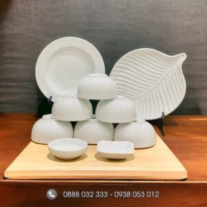 Bát đĩa nhà hàng sứ trắng