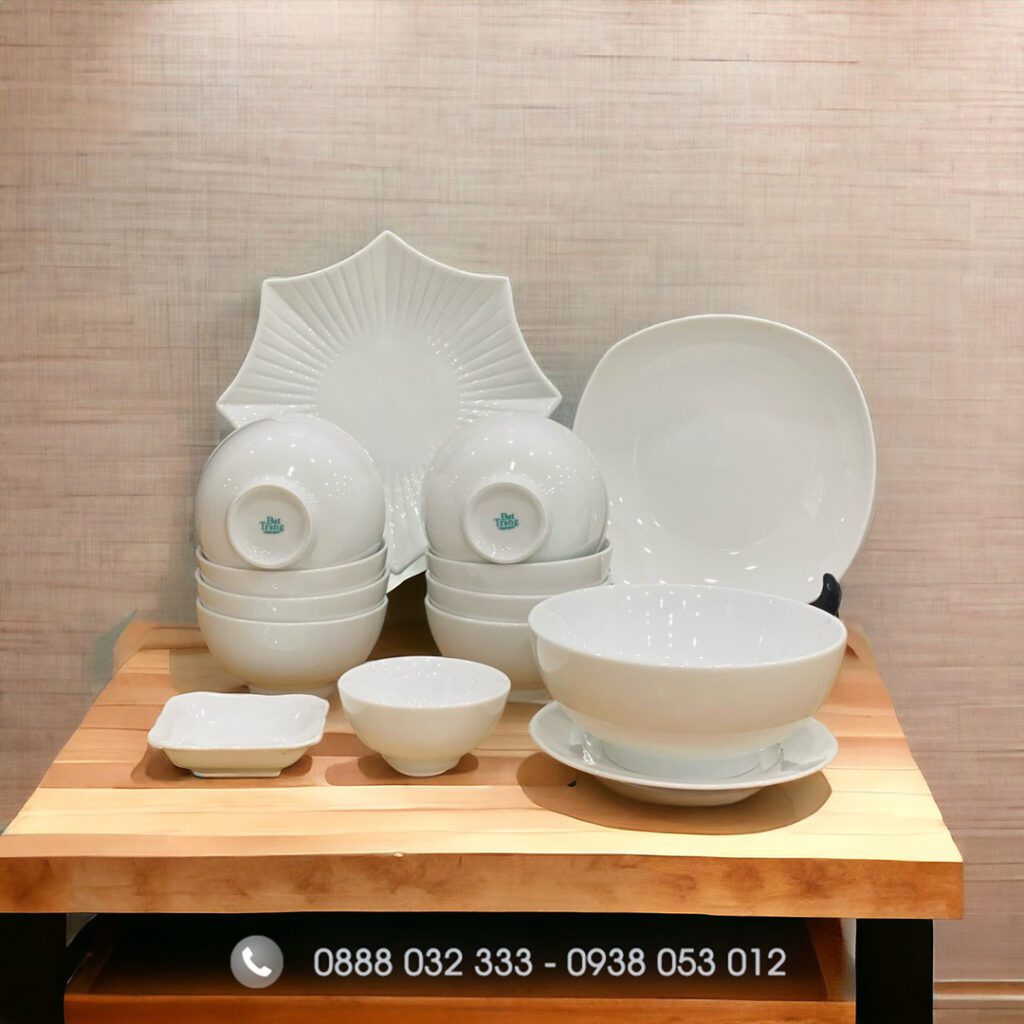 Bát Đĩa Nhà Hàng Bát đĩa nhà hàng sứ trắng