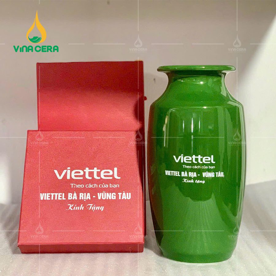 Lọ Hoa In Logo Bình hoa thiết kế theo yêu cầu in logo