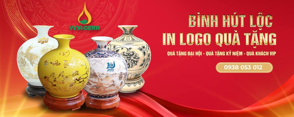 bình hút lộc in logo