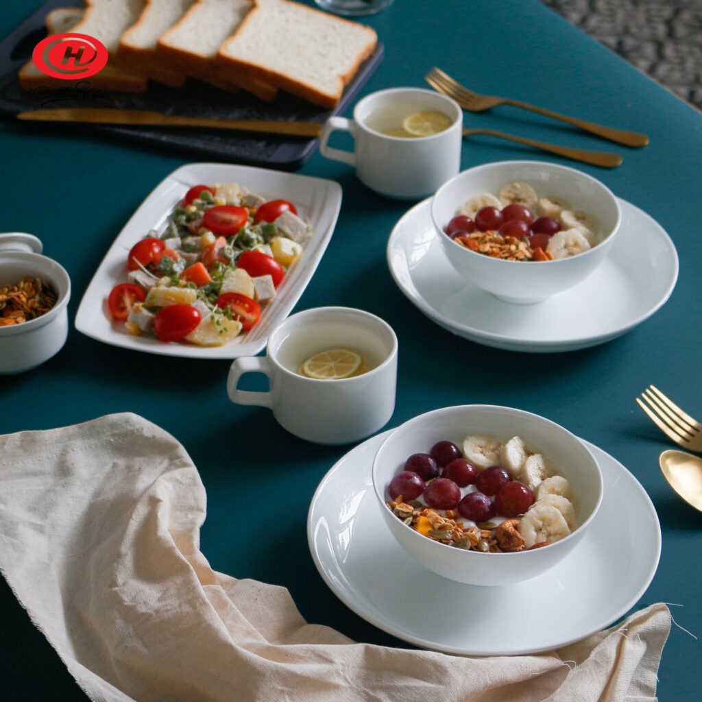 Bát Đĩa Nhà Hàng Bộ bàn ăn sứ Minh Châu