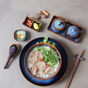 Chén đĩa nhà hàng - khách sạn men xanh hỏa biến