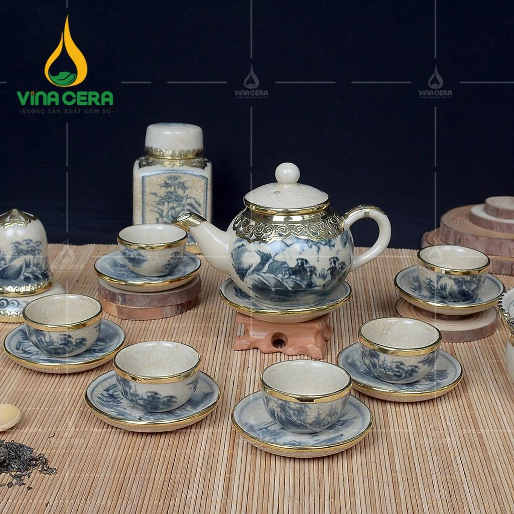 Bộ Ấm Trà Men Rạn