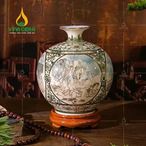 Sản Xuất, Cung Cấp Bình Hút Tài Lộc Bát Tràng Làm Quà Tặng Bình Hút Lộc Kỷ Niệm Ngày Thành Lập Quân Đội Nhân Dân