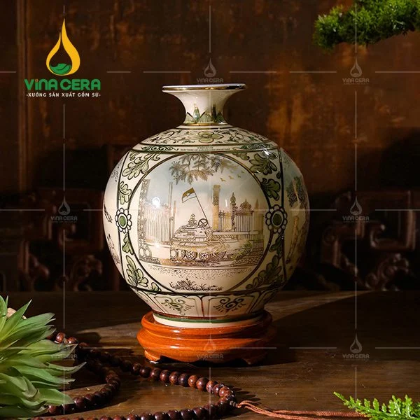 Sản Xuất, Cung Cấp Bình Hút Tài Lộc Bát Tràng Làm Quà Tặng Bình Hút Lộc Kỷ Niệm Ngày Thành Lập Quân Đội Nhân Dân
