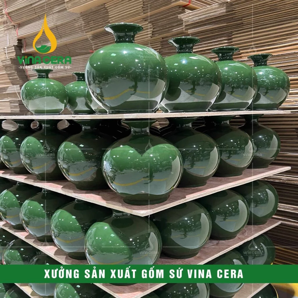 Gốm sứ cao cấp Minh Châu – sự lựa chọn tuyệt vời nhất xưởng sản xuất bình hút lộc in logo