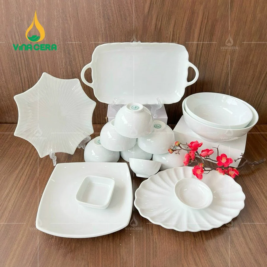 Địa chỉ kho cung cấp bát đĩa sứ trắng – tô chén sứ trắng Bát đĩa nhà hàng sứ trắng