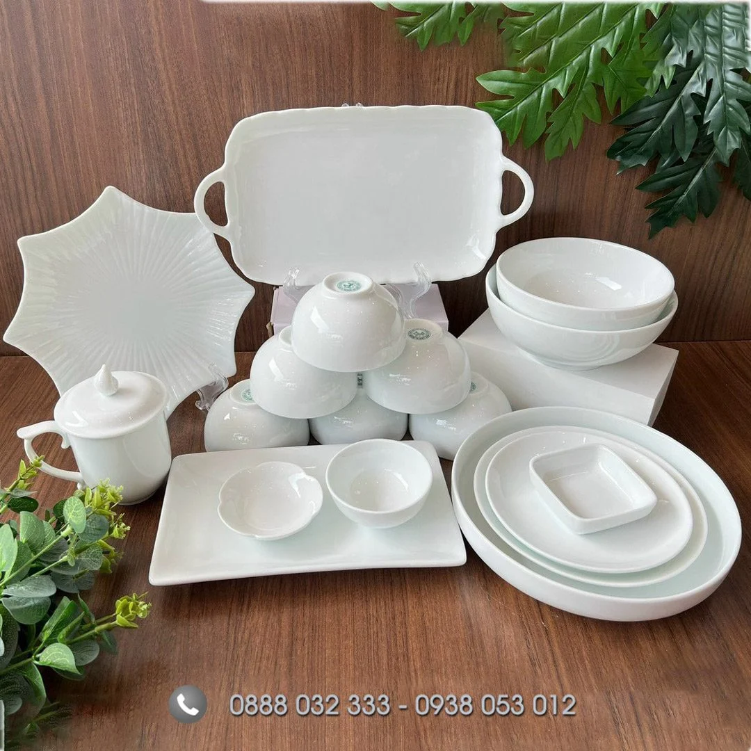 Mua bát đĩa dùng cho lò vi sóng ở đâu? Cung cấp bát đĩa giá gốc Bát đĩa nhà hàng sứ trắng