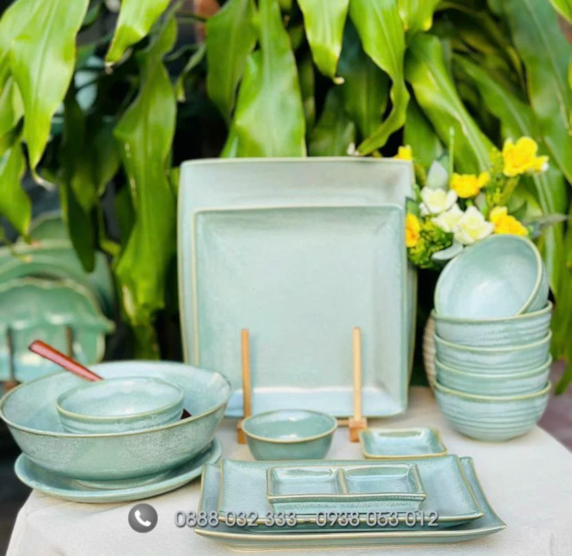 Mua bát đĩa dùng cho lò vi sóng ở đâu? Cung cấp bát đĩa giá gốc Bát đĩa nhà hàng men tấm xanh ngọc