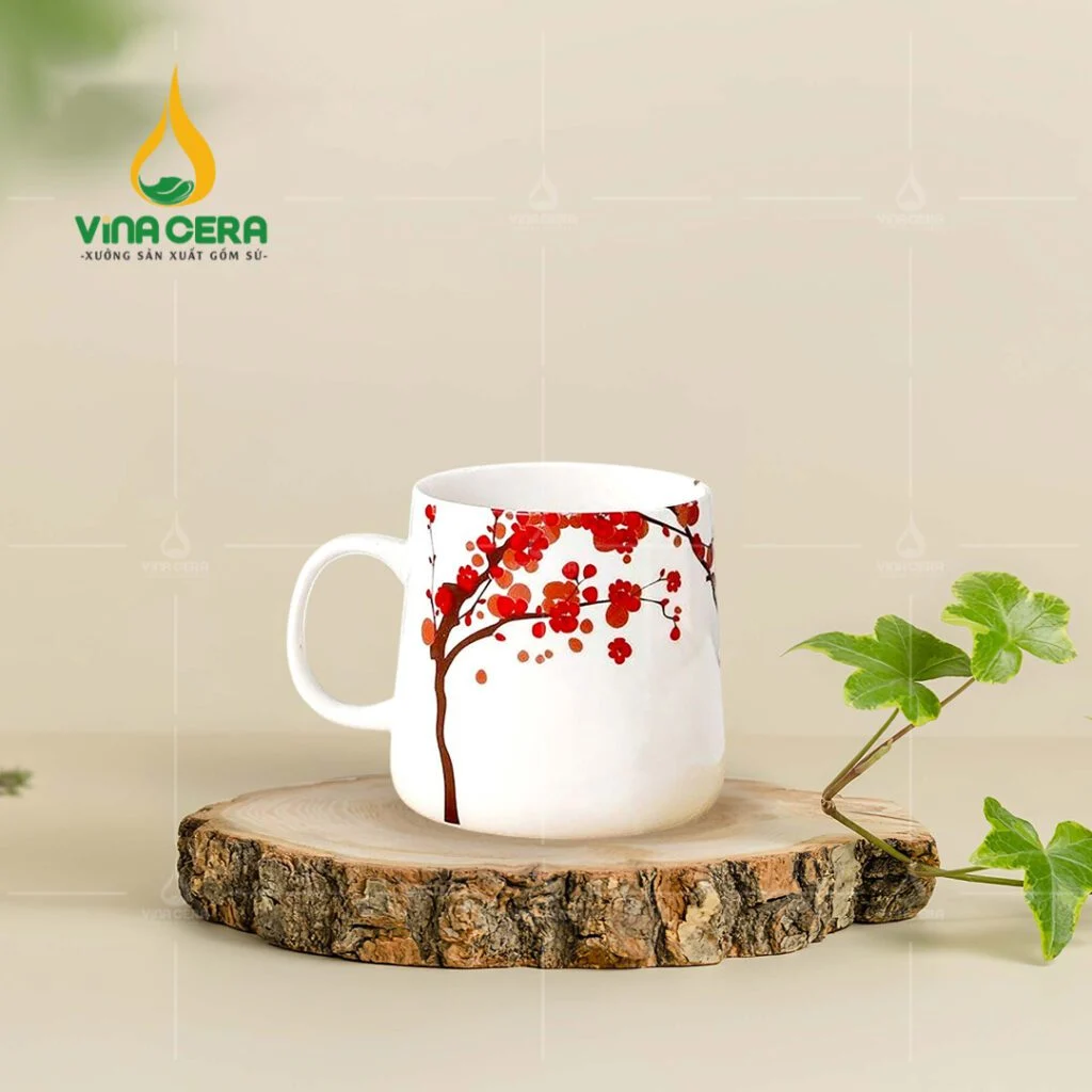 Nhận sản xuất – in logo lên chén, đĩa, ly sứ làm quà tặng cao cấp cho các doanh nghiệp Sản Xuất Ly Sứ Cà Phê