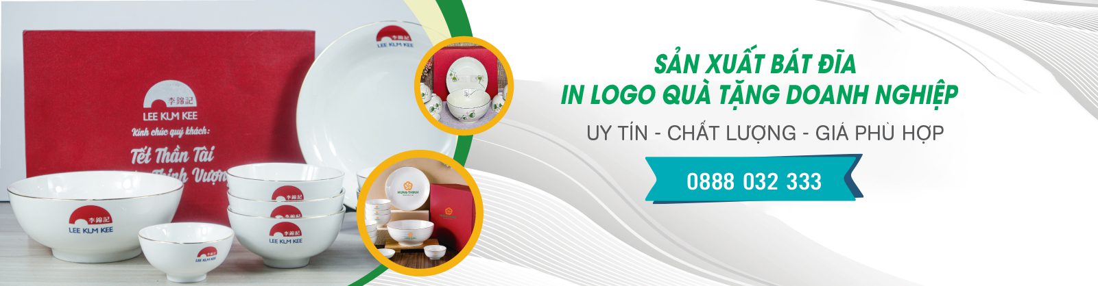 Bát Đĩa In Logo Nhà sản xuất bát đĩa in logo quà tặng doanh nghiệp